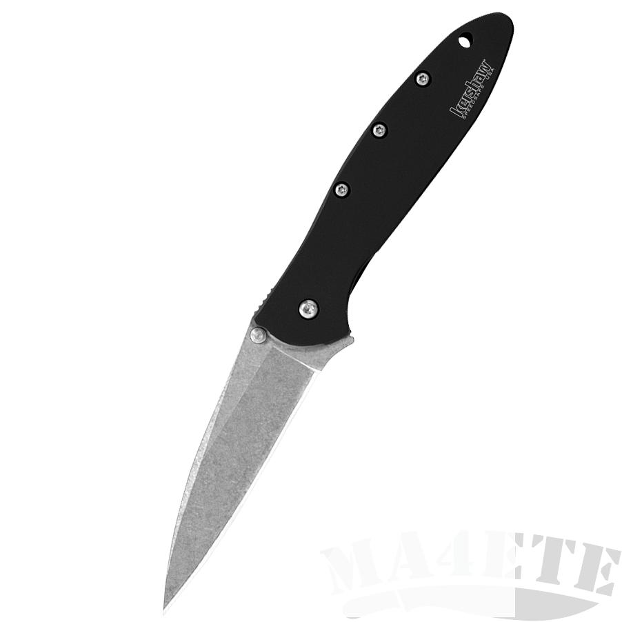 картинка Складной полуавтоматический нож Kershaw Leek Stonewash 1660SWBLK от магазина ma4ete