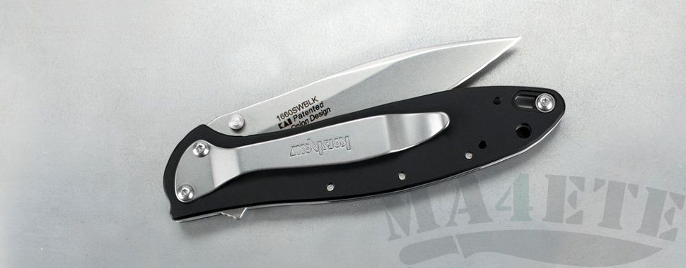картинка Складной полуавтоматический нож Kershaw Leek Stonewash 1660SWBLK от магазина ma4ete
