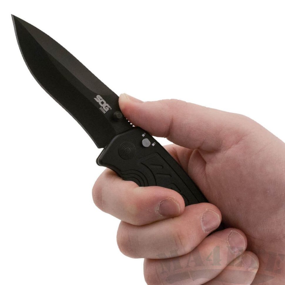 картинка Складной полуавтоматический нож SOG Zoom Black ZM1012 от магазина ma4ete