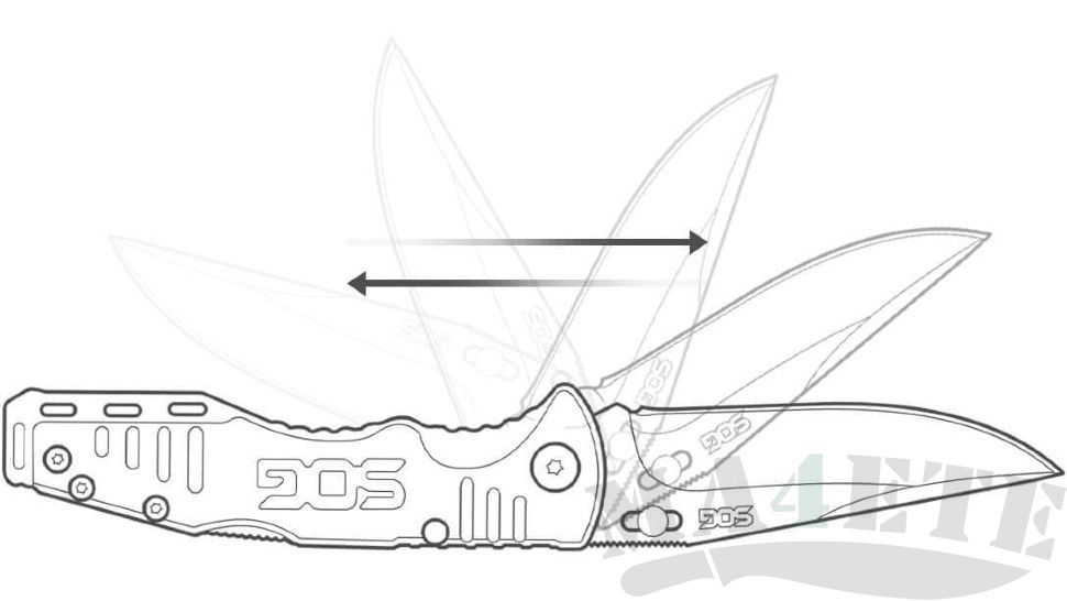 картинка Складной автоматический нож SOG-TAC ST02 от магазина ma4ete