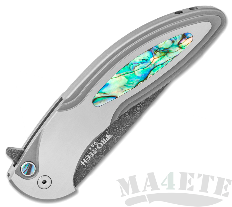 картинка Складной нож Pro-Tech Custom Cambria Abalone/Damascus от магазина ma4ete