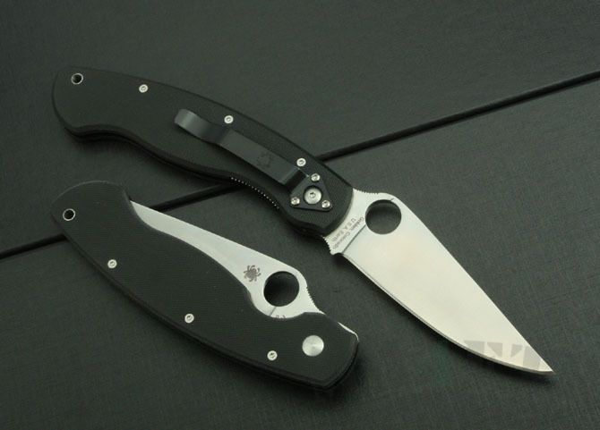 картинка Складной нож Spyderco Military Black C36GPE от магазина ma4ete