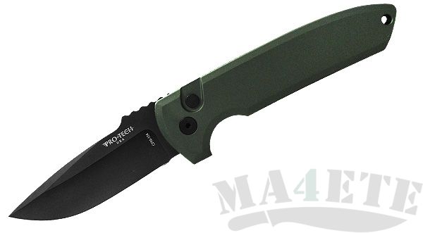 картинка Складной автоматический нож Pro-Tech Rockeye Black Blade, Green Handle LG201GRN от магазина ma4ete