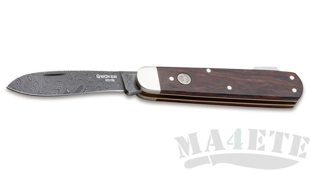 картинка Нож складной Boker 2018 Annual Damascus,Desert Ironwood Handle 8.4 см. 1132018DAM от магазина ma4ete