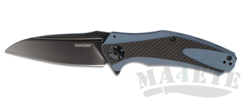 картинка Нож складной Kershaw Natrix XL Black 8Cr13MoV, Blue G10 Handle with Carbon Fiber K7008CFBLK, карбон от магазина ma4ete