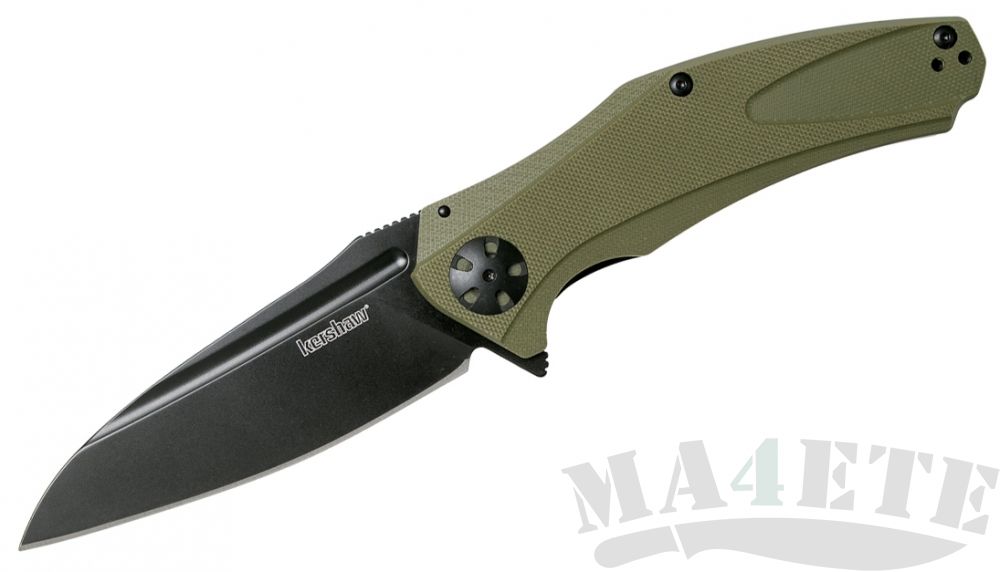 картинка Нож складной Kershaw Natrix XL 8Cr13MoV Black Blade, OD Green G-10 Handle 7008OLBLK, оливковая рукоять от магазина ma4ete