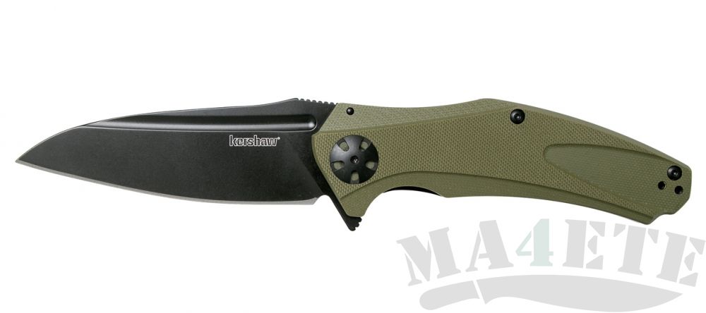 картинка Нож складной Kershaw Natrix XL 8Cr13MoV Black Blade, OD Green G-10 Handle 7008OLBLK, оливковая рукоять от магазина ma4ete