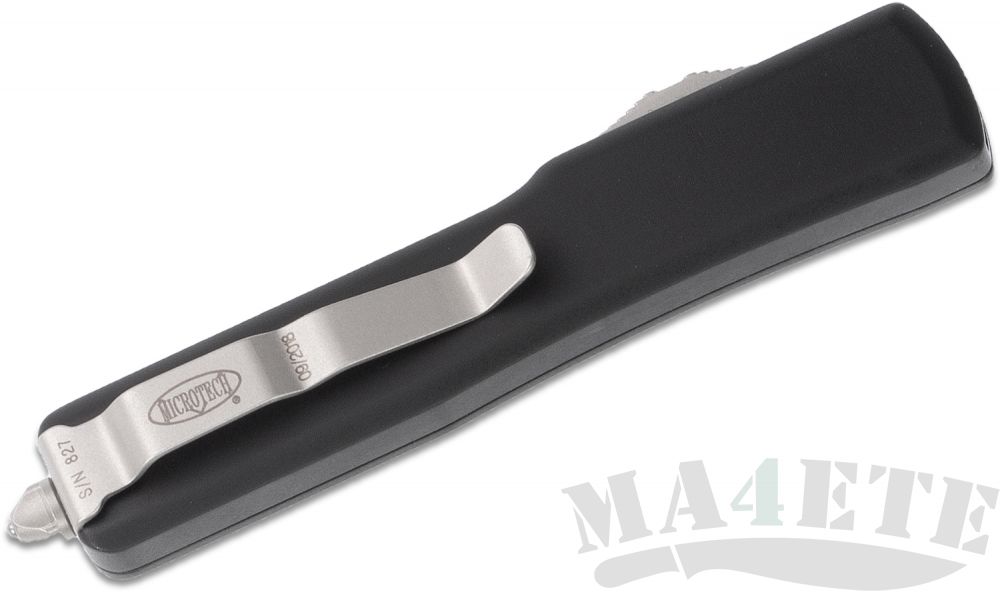 картинка Автоматический фронтальный выкидной нож Microtech, Black, Satin 6.2 см. MT_148-4 UTX-70 от магазина ma4ete
