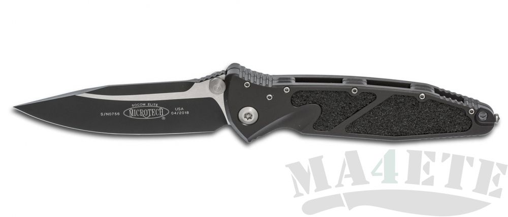 картинка Нож складной Microtech, Black Aluminum Handle, 10.2 см, MT_160-1 Socom Elite от магазина ma4ete