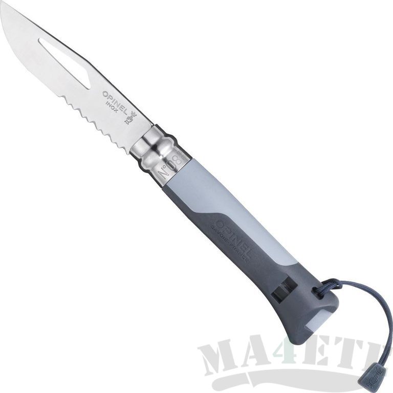 картинка Нож складной Opinel 08 Outdoor Grey 8VRI, серый 8.5 см, 1579 от магазина ma4ete