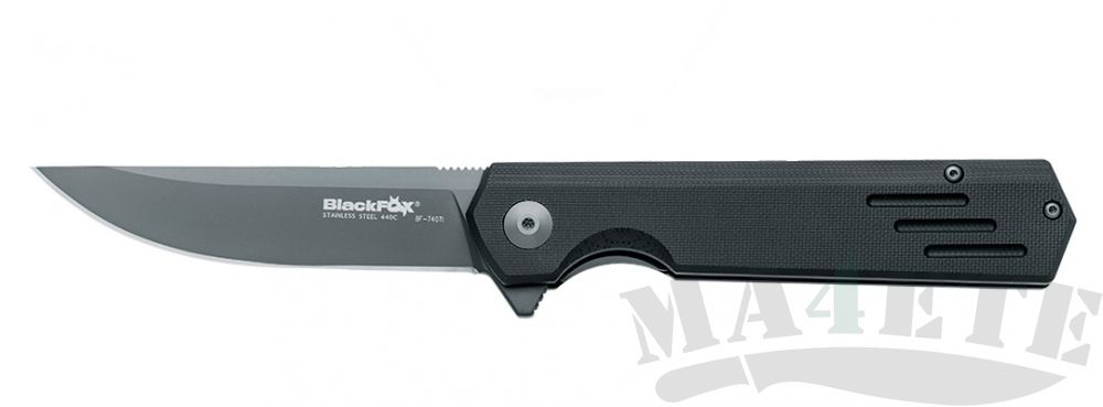картинка Нож складной Fox BlackFox Revolver Titanium Nitride Coated 440C Black G10 Handle 9см FBF-740TI от магазина ma4ete