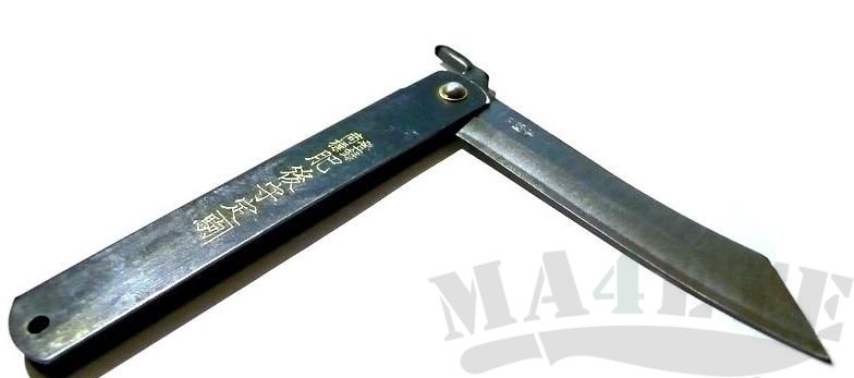 картинка Нож складной Higonokami by Motosuke Nagao Black Stainless Steel Handle 8см HKC-080BL от магазина ma4ete