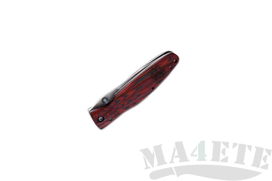 картинка Нож складной Mcusta Ieyasu Tokugawa Damascus Staminawood Handle MC-0183D от магазина ma4ete