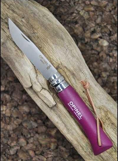 картинка Нож складной Opinel Tradition Colored 07 цвет фуксия, граб, нержавеющая сталь 7VRI от магазина ma4ete