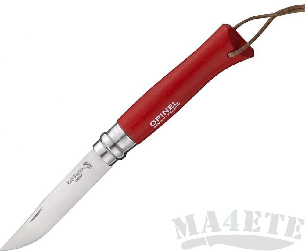 картинка Нож складной Opinel Tradition Colored 08 красный, граб, нержавеющая сталь 8VRI от магазина ma4ete