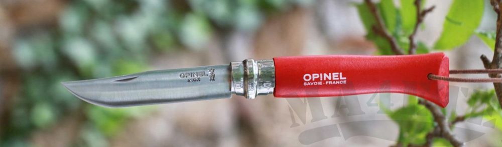 картинка Нож складной Opinel Tradition Colored 08 красный, граб, нержавеющая сталь 8VRI от магазина ma4ete