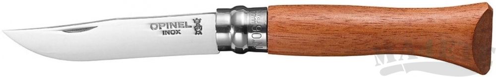 картинка Нож складной Opinel Tradition Luxury 06 Inox Bubinga handle 6VRI, в подарочной упаковке с чехлом от магазина ma4ete