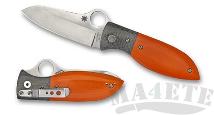 картинка Нож складной Spyderco Firefly by Peter Carey VG-10 Steel Orange G10/Carbon Fiber Handle C184GPOR от магазина ma4ete