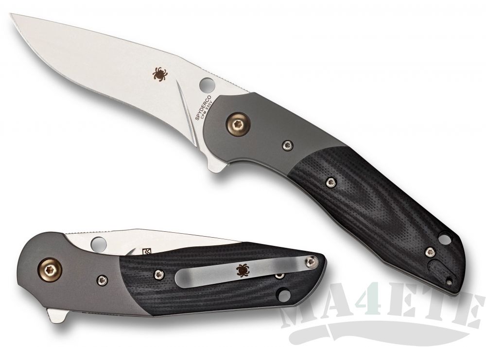 картинка Нож складной Spyderco Hanan by Brad Southard, G10 Handle, Titanium Bolsters C227GP от магазина ma4ete
