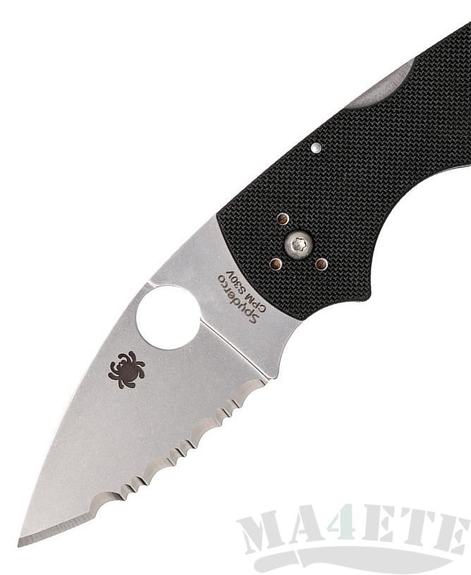 картинка Нож складной Spyderco Lil' Native Serrated CPM S30V Blade, Black G-10 Handle 230MBGS от магазина ma4ete