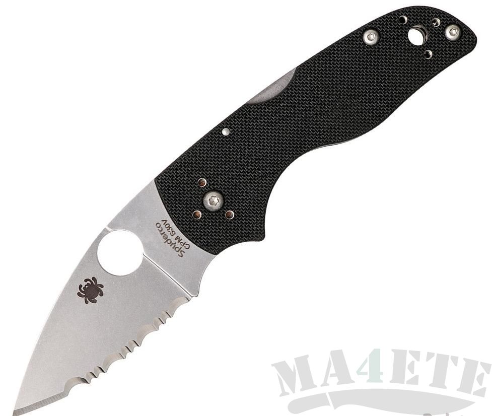 картинка Нож складной Spyderco Lil' Native Serrated CPM S30V Blade, Black G-10 Handle 230MBGS от магазина ma4ete
