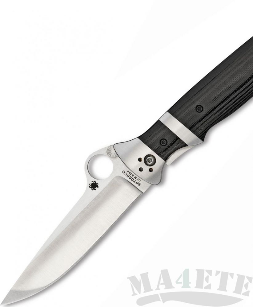 картинка Нож складной Spyderco Lil' Sub-Hilt Vallotton Black Polished G-10 Handle 224GP от магазина ma4ete