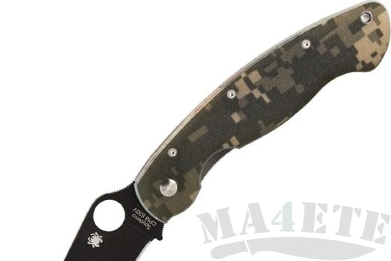 картинка Нож складной Spyderco Military Camo Black DLC-Coated G-10 Handle C36GPCMOBK от магазина ma4ete