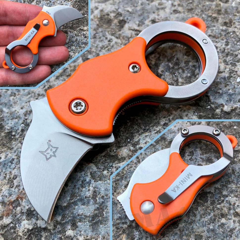 картинка Складной нож-брелок Fox Mini-KA Karambit Orange 535O от магазина ma4ete