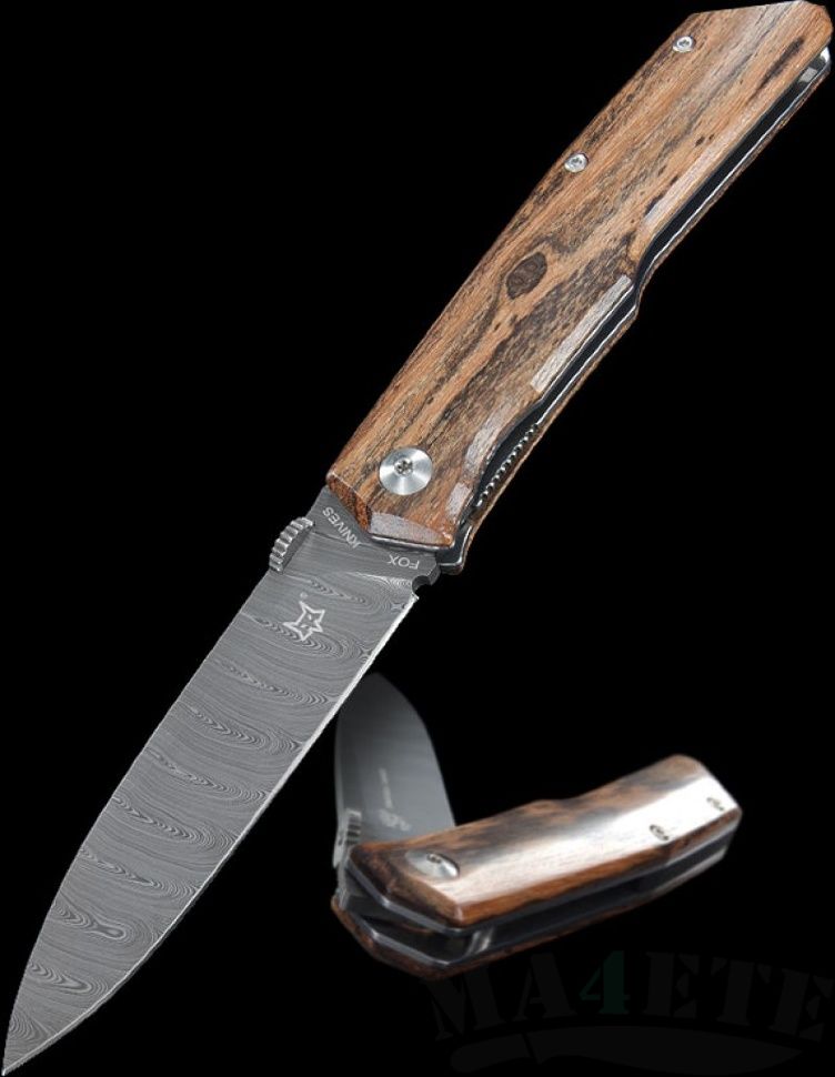 картинка Складной нож Fox Terzuola Bocote Wood Damascus 525DB от магазина ma4ete
