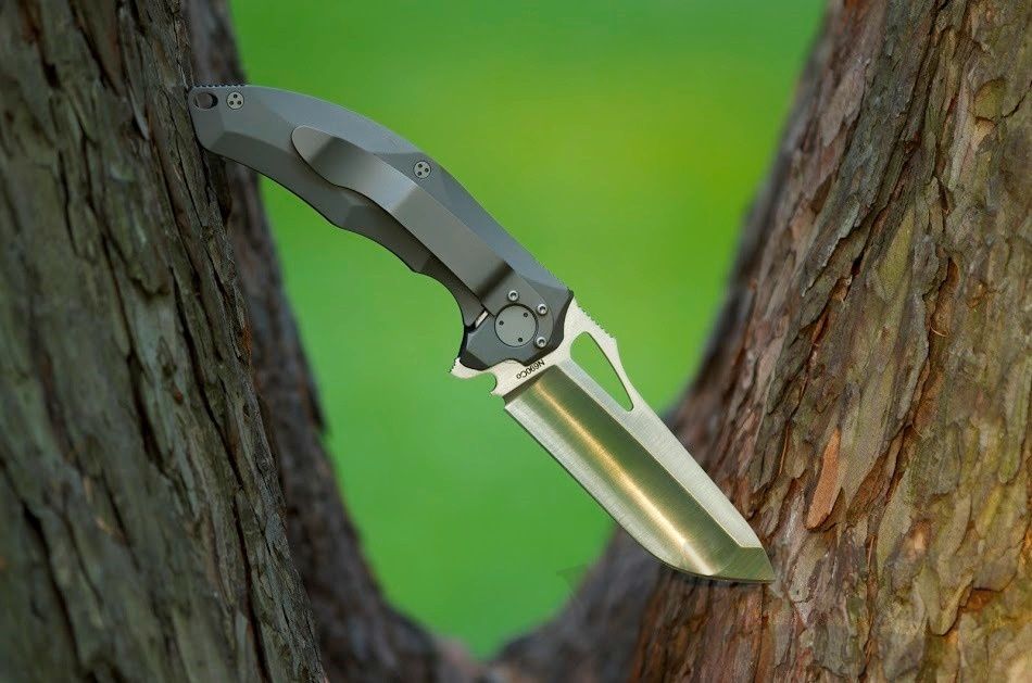 картинка Складной нож Messerkonig Darkstalker Mini Slim V2 Silver Twill DSFms02 от магазина ma4ete