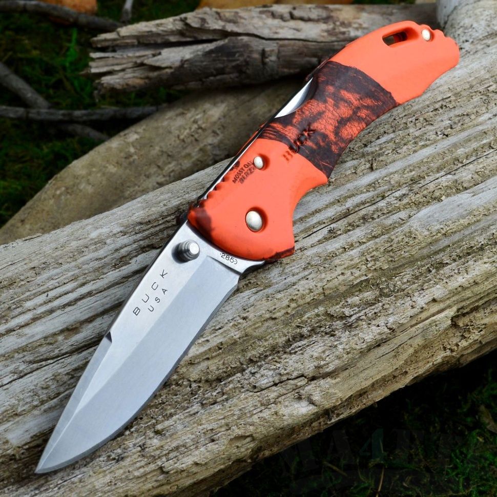 картинка Складной нож Buck Bantam BHW Mossy Oak Blaze Camo 0286CMS9 от магазина ma4ete